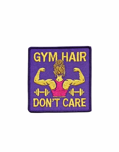 Aufnäher für Herren und Damen, Fitness-Designs, Cross-Training, für Rucksäcke und Sportbekleidung, 1 Stück, bestickt, zum Aufbügeln, 8 cm x 7 cm, Blau Aufnäher für Herren und Damen, Fitness-Designs, Cross-Training, für Rucksäcke und Sportbekleidung, 1 Stück, bestickt, zum Aufbügeln, 8 cm x 7 cm, Blau von Genérico