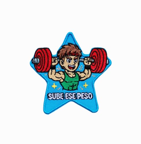 Aufnäher für Herren und Damen, Fitness-Designs, Cross-Training, für Rucksäcke und Sportbekleidung, 1 Stück, bestickt, zum Aufbügeln, 8 cm x 7 cm, Gelb Aufnäher für Herren und Damen, Fitness-Designs, Cross-Training, für Rucksäcke und Sportbekleidung, 1 Stück, bestickt, zum Aufbügeln, 8 cm x 7 cm, Gelb von Genérico