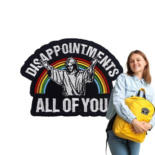 Aufnäher mit Jesus-Applikationen – Christian Appliques Jesus Patch | Rucksackpatch mit religiösen Aufnähern, zum Nähen von Kleidung, Jacken, Jeans, Rucksäcken und Hüten von Genérico
