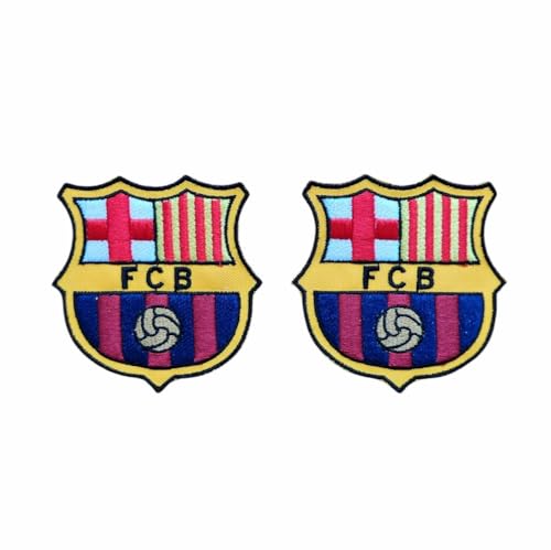 Aufnäher mit Wappen der Fußballmannschaft, zum Aufbügeln oder Nähen, 2 Stück, 7 cm x 7 cm, bestickt, Barcelona Aufnäher mit Wappen der Fußballmannschaft, zum Aufbügeln oder Nähen, 2 Stück, 7 cm x 7 cm, bestickt, Barcelona von Genérico