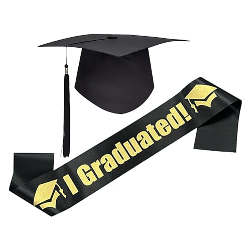 Bachelor Hut für die Mittelschule, Abschlusshut für Erwachsene, Unisex, Bachelor Hut, Jahr, klassisches Foto-Zubehör für Männer, Frauen, Freunde, Jugendliche von Genérico