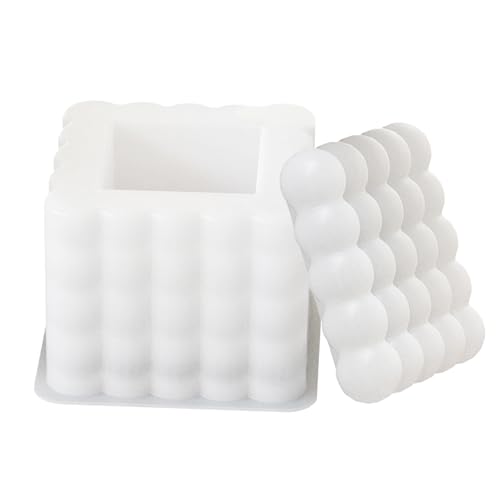 Blasenkerzenform | 3D-Silikon-Eimerform für Kerzen | quadratische Aufbewahrungsbox aus Gips, wiederverwendbar für Bastelarbeiten aus Gips-Epoxidharz, Heimdekoration Blasenkerzenform | 3D-Silikon-Eimerform für Kerzen | quadratische Aufbewahrungsbox aus Gips, wiederverwendbar für Bastelarbeiten aus Gips-Epoxidharz, Heimdekoration von Genérico