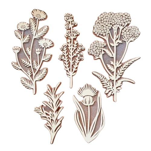Blumenstempel | 5 Stück dekorative Holzstempel: Holzstempel, exquisite - und Pflanzenstempel für -Kunsthandwerk auf Stoffen, botanische Gartenstempel, L Blumenstempel | 5 Stück dekorative Holzstempel: Holzstempel, exquisite - und Pflanzenstempel für -Kunsthandwerk auf Stoffen, botanische Gartenstempel, L von Genérico