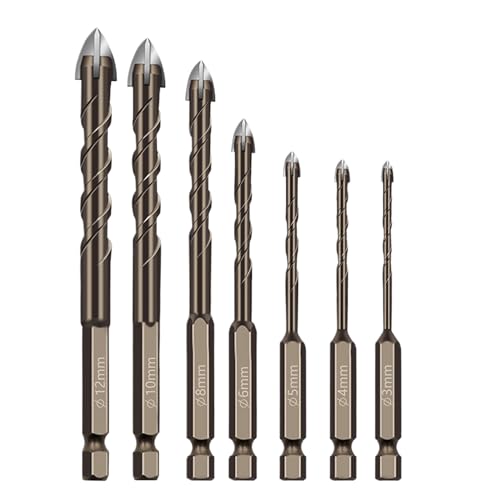 Bohrer-Set, 7 x Schraubbohrer, Mehrzweckwerkzeug, rutschfest, aus Wolframstahl, für industrielle und Elektriker Bohrer-Set, 7 x Schraubbohrer, Mehrzweckwerkzeug, rutschfest, aus Wolframstahl, für industrielle und Elektriker von Genérico