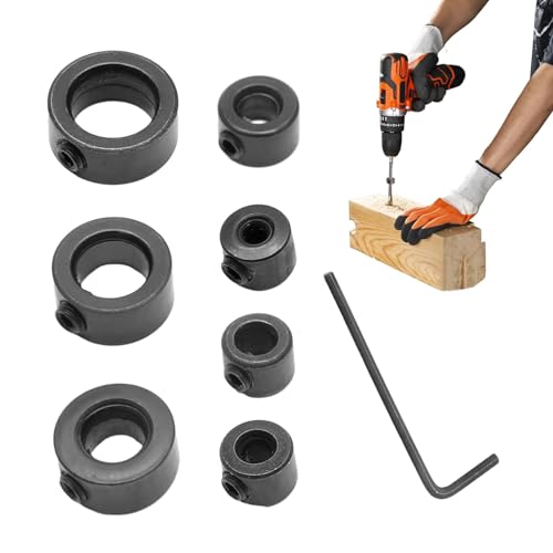 Bohrtiefenanschlag – Kragen aus Kohlenstoffstahl und Grenzringe – Spaltring-Design Bohrfutter, Positionierungsringe für Bohrarbeiten – Anschlagkragen-Set Bohrtiefenanschlag – Kragen aus Kohlenstoffstahl und Grenzringe – Spaltring-Design Bohrfutter, Positionierungsringe für Bohrarbeiten – Anschlagkragen-Set von Genérico