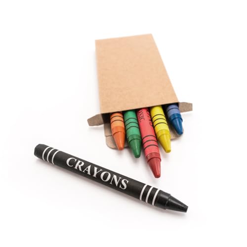 Box mit 6 Buntwachsen für Kinder, Lieferung 24 Stunden, 6 Mini-Wachsstifte pro Box, ideal für Kindergeburtstage, Erinnerungen an Hochzeiten und Schulen (25) von Genérico