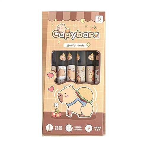 Carpincho Federmäppchen, Kugelschreiber-Sets für Kinder, 6 x niedliche Gelstifte, 0,5 mm, Tiertintenstifte, niedliches Gelstift-Set von Carpi Carpincho Federmäppchen, Kugelschreiber-Sets für Kinder, 6 x niedliche Gelstifte, 0,5 mm, Tiertintenstifte, niedliches Gelstift-Set von Carpi von Genérico