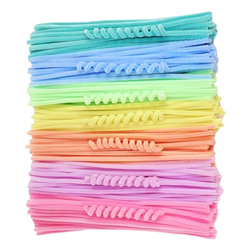 Craft Pipe Cleaners – Plüsch-Chenille-Kunst-Sticks, mehrfarbig, flexible Drähte, 300 Stück, lange, weiche Textursteine mit biegbarer Form, Fuzzy Crafting Tools für Klassenzimmer, Scrapbooking von Genérico