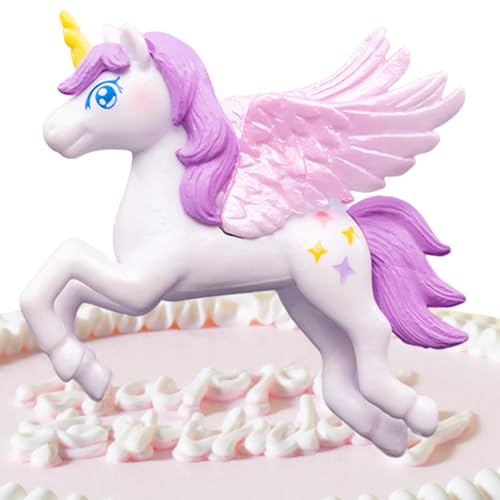 Cupcake-Dekoration für für Kinder, dekorative Pferdefigur – Geburtstags-Dekorationen von Pferden mit Cartoon- | Pferdefigur mit Horn Cupcake-Dekoration für für Kinder, dekorative Pferdefigur – Geburtstags-Dekorationen von Pferden mit Cartoon- | Pferdefigur mit Horn von Genérico