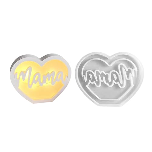 DIY aus Epoxidharz, Form für Mama aus Silikon, Harz, Herzform, Lebensmittelqualität, Dekoration für Zuhause, Geschenk für Frauen, Geburtstag, Party, Büro DIY aus Epoxidharz, Form für Mama aus Silikon, Harz, Herzform, Lebensmittelqualität, Dekoration für Zuhause, Geschenk für Frauen, Geburtstag, Party, Büro von Genérico