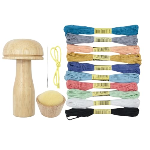 Darner aus Holz mit elastischem Riemen: komplettes Reparaturset mit Nadeln, bunt, für den Transport | geeignet für die Reparatur von Socken, Pullover, Hosen, hervorragend für Pro Darner aus Holz mit elastischem Riemen: komplettes Reparaturset mit Nadeln, bunt, für den Transport | geeignet für die Reparatur von Socken, Pullover, Hosen, hervorragend für Pro von Genérico