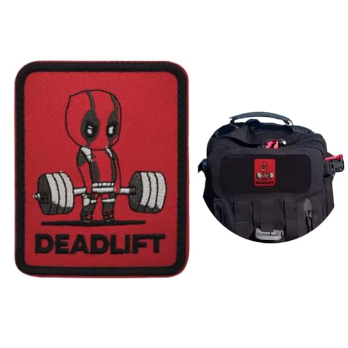 DeadLift Bestickter Aufnäher für Militärrucksäcke, Mützen, Gym und Westen | Taktische Crossfit-Patches im Deadpo*l-Stil | Dekoratives und funktionales Accessoire DeadLift Bestickter Aufnäher für Militärrucksäcke, Mützen, Gym und Westen | Taktische Crossfit-Patches im Deadpo*l-Stil | Dekoratives und funktionales Accessoire von Genérico