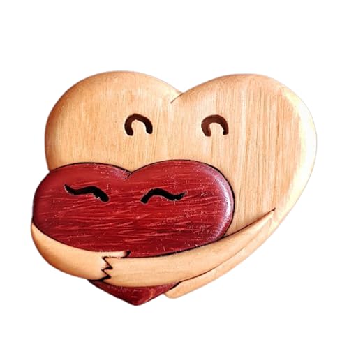 Dekoration Herz aus Holz – Herzen Skulpturen aus Holz, kleines Geschenk zur | -Dekoration für den Schreibtisch von Genérico