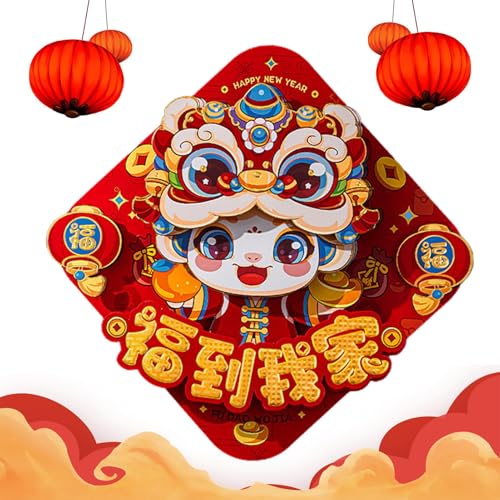 Dekoration des chinesischen Frühlingsfestes, Mondneujahr 2025, chinesische Fu-Figuren, Dekoration für das Jahr der Schlange, Heimdekoration von Genérico