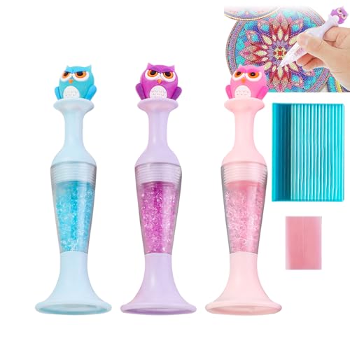 Dhinestone-Stift-Stifte: Dhinestone-Bleistift-Applikator, Glitzer-Stift-Set im 3-teiligen Blumentopf, Wachsstift für Strasssteine, Werkzeug Dhinestone-Stift-Stifte: Dhinestone-Bleistift-Applikator, Glitzer-Stift-Set im 3-teiligen Blumentopf, Wachsstift für Strasssteine, Werkzeug von Genérico