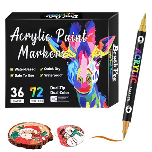Doppelseitige Marker: Kugelschreiber mit Doppelspitze, tragbare Zeichenmarker, Filzstifte zum Ausmalen, Kunstmarker für Erwachsene, Stift-Set für Kinder zum Ausmalen von Genérico