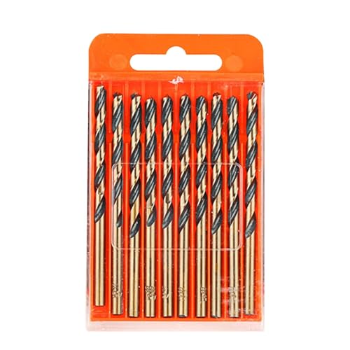 Drill Straight Shank Twist | 10-teiliges Schnellarbeitsstahl-Set | Selbstheilende Twits für Metall, Holz und Gusseisen | Ideal für Edelstahl, Aluminium, Cob von Genérico