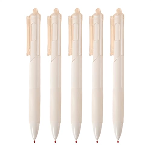 Einziehbare Kugelschreiber, schwarze Kugelschreiber, 5 Stück, elegante Stifte für kommerzielle Unterschriften, 0,5 mm, tragbare Studio-Stifte für Studenten, Schreibwaren für und Mädchen von Genérico