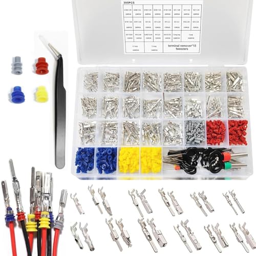 Elektrische Steckverbinder, 21 Typen, Set mit Klemmen und Pins für Fahrzeug, elektrische Steckverbinder, rostfrei, 1/1,5/1,8/2,2/2,8/3,5 mm, für Auto, Industrie, Haus, Anhänger von Genérico
