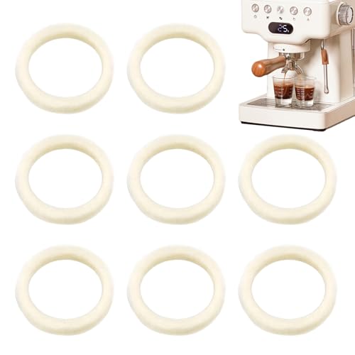 Ersatz-Filz-Waschmaschinen, 8-teiliges Mahlwerk-Set für Kaffeemaschinen, Zubehör aus weicher Wolle und weicher Schleifer zum Waschen Ersatz-Filz-Waschmaschinen, 8-teiliges Mahlwerk-Set für Kaffeemaschinen, Zubehör aus weicher Wolle und weicher Schleifer zum Waschen von Genérico