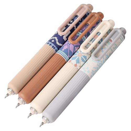 Fat Press Writing Pens einziehbare Kugelschreiber, 4 Stück, 0,5 mm feine Spitze für erwachsene Studenten, die Tagebuch schreiben, Notizen für das Schulbüro zu Hause Fat Press Writing Pens einziehbare Kugelschreiber, 4 Stück, 0,5 mm feine Spitze für erwachsene Studenten, die Tagebuch schreiben, Notizen für das Schulbüro zu Hause von Genérico