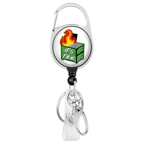 Feuerrolle für Mülltonne, Feuerhalter für Mülltonne, Karabiner, einziehbarer Schlüsselring für S und Ausweisschlüssel Feuerrolle für Mülltonne, Feuerhalter für Mülltonne, Karabiner, einziehbarer Schlüsselring für S und Ausweisschlüssel von Genérico