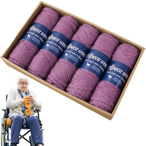 Fingergewicht-Garn, weiches Sockengarn, weiches Schalgarn | Häkelgarn aus Alpakawolle, bequeme und atmungsaktive Socken für Schals, Hüte, Pullover, Familie, Freunde von Genérico