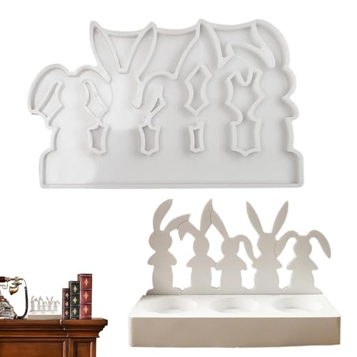 Form für Kaninchenstatue, Form für Kerzenhalter, Silikonform für Bastelarbeiten, Epoxidharz, Dekorationswerkzeuge für Kuchen, Sugarcraft aus Zuckerpaste von Genérico