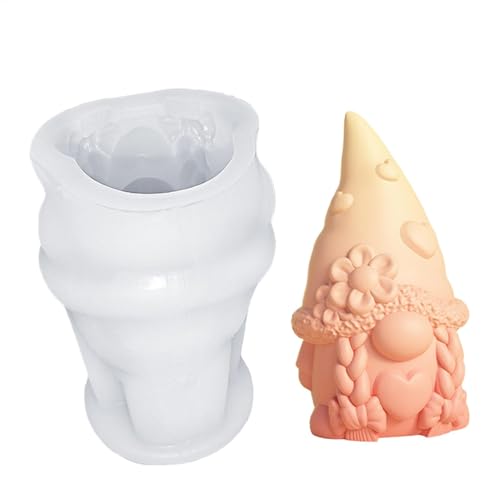 Form für Zwergkerzen, Silikonformen für Kerzen, Silikonformen für Ostern, zum Basteln, aus Harz, Gnom-Kerzengießform, Osterharz, Formen von Genérico
