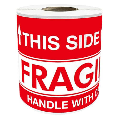 Fragile Aufkleber für Verschiffung, fragile Aufkleber mit Pflege, 200 Stück Fragile Stempel für Verschiffung von Bewegungen, Box-Etiketten für Versandverpackung, wasserdichte Warnaufkleber von Genérico