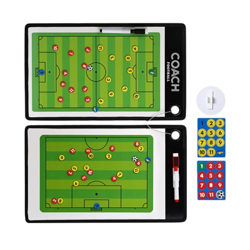 Fußball-Klemmbrett für Trainer, Fußball-Klemmbrett für Trainer, abwischbares Fußball-Trainingsbrett mit Magneten, tragbares Lesezeichen-Trainingswerkzeug von Genérico
