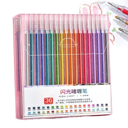 GLITZER GELSTIFT, Bunte Gelschreiber Gelschreiber mit Glitzer, 24 Gelschreiber mit Glitter, Kugelschreiber zum Ausmalen mit Glitzer, 1 Paar GLITZER GELSTIFT, Bunte Gelschreiber Gelschreiber mit Glitzer, 24 Gelschreiber mit Glitter, Kugelschreiber zum Ausmalen mit Glitzer, 1 Paar von Genérico