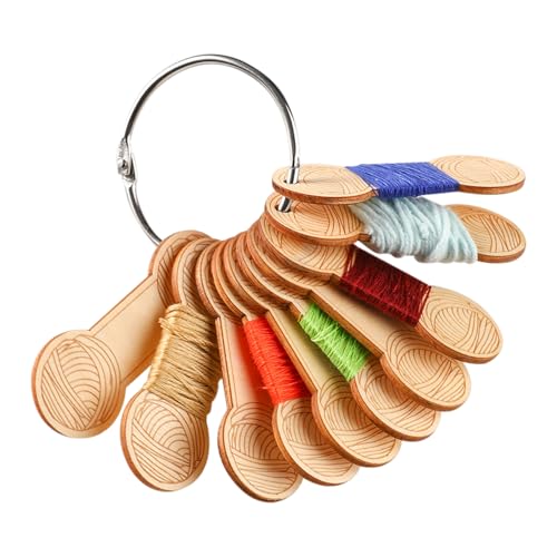 Garnrollen-Organizer – Nähband-Aufbewahrungsset, 10 Stück Holzgarn, Bastelbedarf, Stickerei, Organizer von M Garnrollen-Organizer – Nähband-Aufbewahrungsset, 10 Stück Holzgarn, Bastelbedarf, Stickerei, Organizer von M von Genérico