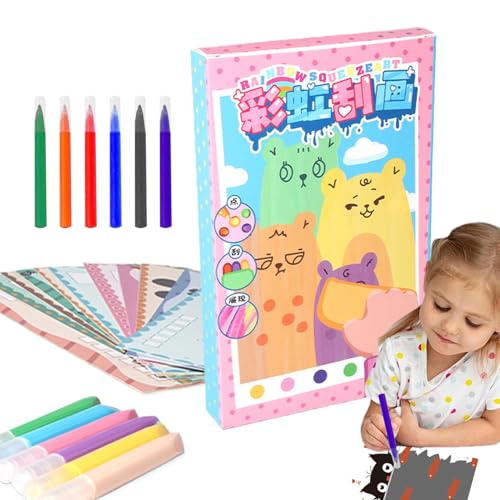 Genérico Denken Sie an Kratzen für Kinder, Kunstmaterial für Kinder von 6 bis 8 Jahren - Rainbow Art Kids Scratch Card mit 35 Teilen, Kratzbuch, Kindermalerei für Weihnachten, R Genérico Denken Sie an Kratzen für Kinder, Kunstmaterial für Kinder von 6 bis 8 Jahren - Rainbow Art Kids Scratch Card mit 35 Teilen, Kratzbuch, Kindermalerei für Weihnachten, R von Genérico