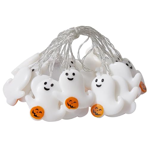 Genérico Geisterkürbis-Lichterkette, dekorative Kürbis-Lichter, batteriebetrieben, Halloween-Dekoration, Party-Zubehör Genérico Geisterkürbis-Lichterkette, dekorative Kürbis-Lichter, batteriebetrieben, Halloween-Dekoration, Party-Zubehör von Genérico