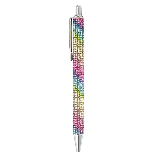Genérico Glänzende Kugelschreiber, eleganter Kugelschreiber für Damen, Kugelschreiber mit Strasssteinen | Einziehbarer Bling Kugelschreiber für Frauen, Schreiben, Zeichnen, Tagebuch von Genérico