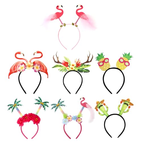 Genérico Haarreif mit tropischen Blumen, Hawaii-Party-Stirnband – 7 x Hawaii-Stirnband – Kopfstück am Meer für Tanzveranstaltungen, Jugendbar-Aktivitäten Genérico Haarreif mit tropischen Blumen, Hawaii-Party-Stirnband – 7 x Hawaii-Stirnband – Kopfstück am Meer für Tanzveranstaltungen, Jugendbar-Aktivitäten von Genérico