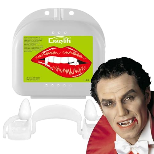 Genérico Halloween-Vampirzähne | Neuartige falsche Zähne | Realistische einziehbare Prothese für Theater, Kostümpartys, audiovisuelle Produktionen und verzauberte Häuser Genérico Halloween-Vampirzähne | Neuartige falsche Zähne | Realistische einziehbare Prothese für Theater, Kostümpartys, audiovisuelle Produktionen und verzauberte Häuser von Genérico