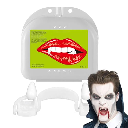 Genérico Halloween-Zähne – künstliche Zähne – realistische einziehbare Prothese für Theater, Kostümpartys, audiovisuelle Produktionen und verzauberte Häuser von Genérico