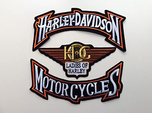 Generico Harley Davidson Patches, 3 Stück von Generico