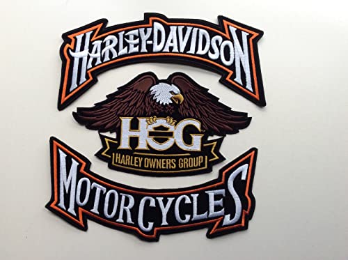 Generico Harley Davidson Patches, groß, 3 Stück von Generico