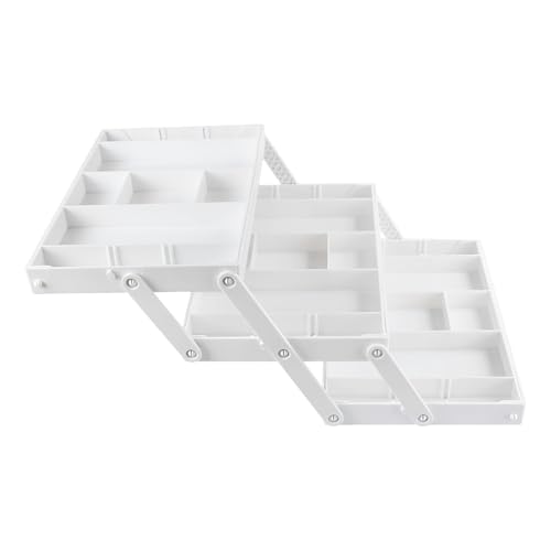 Genérico Make-up-Organizer | Erweiterbarer Schreibtisch-Organizer mit 2/3 Ebenen mit Trennwänden: Faltbares Ablagefach, erweiterbare Schreibtischablagen für von Genérico