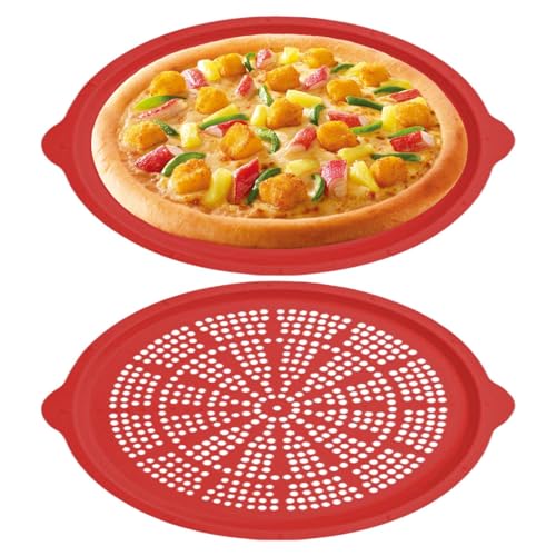 Genérico Pizzablech mit Löchern, Pizzablech mit Löchern, beständig gegen hohe Temperaturen, zum Backen und Servieren von Brot in hausgemachten Küchen, Restaurants und Picknick im Freien Genérico Pizzablech mit Löchern, Pizzablech mit Löchern, beständig gegen hohe Temperaturen, zum Backen und Servieren von Brot in hausgemachten Küchen, Restaurants und Picknick im Freien von Genérico