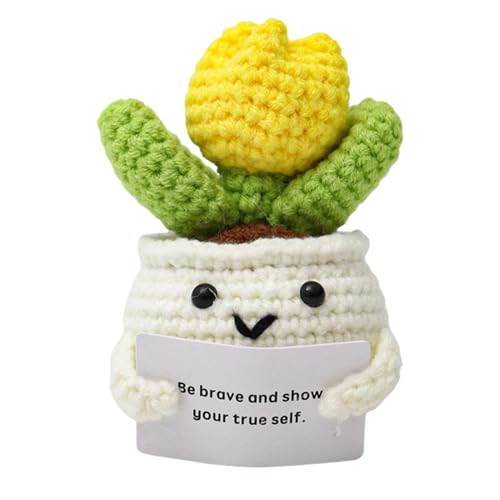Genérico Strickdekoration | Häkelblumen-Puppe | lustige handgemachte gehäkelte Blumendekoration zur emotionalen Unterstützung, geeignet für Zuhause, Schreibtisch und Schlafzimmer Genérico Strickdekoration | Häkelblumen-Puppe | lustige handgemachte gehäkelte Blumendekoration zur emotionalen Unterstützung, geeignet für Zuhause, Schreibtisch und Schlafzimmer von Genérico