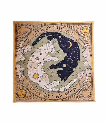 Genérico Tarotkartenmatte, weiche Stofftischdecke, spirituelle Astrologie, 1 Stück, 49 cm x 49 cm, ideal zum Wahrsagen, Weiß Genérico Tarotkartenmatte, weiche Stofftischdecke, spirituelle Astrologie, 1 Stück, 49 cm x 49 cm, ideal zum Wahrsagen, Weiß von Genérico