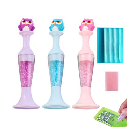 Genérico Teufelskunst-Stift, Point Drill Pen – 3 x Eulen-Design im Blumentopf, Diamant-Kunst-Malerei-Kits | Picker zum Stanzen für Kinder, Teenager, Männer Genérico Teufelskunst-Stift, Point Drill Pen – 3 x Eulen-Design im Blumentopf, Diamant-Kunst-Malerei-Kits | Picker zum Stanzen für Kinder, Teenager, Männer von Genérico
