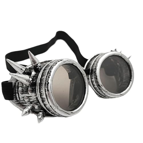 Genérico Viktorianische Steampunk-Brille, Unisex-Brille mit Make-up-Zubehör, Retro-Sonnenbrille, Gothic-Brille, Halloween-Cosplay-Brille für Halloween, Kostümpartys von Genérico