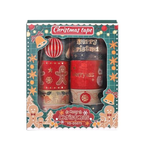 Genérico Weihnachts-Washi-Klebeband, Weihnachts-Washi-Klebeband, Boho-Vintage-Washi-Tape, Weihnachtsband, buntes Washi-Band, Packung mit Washi-Tapes Genérico Weihnachts-Washi-Klebeband, Weihnachts-Washi-Klebeband, Boho-Vintage-Washi-Tape, Weihnachtsband, buntes Washi-Band, Packung mit Washi-Tapes von Genérico