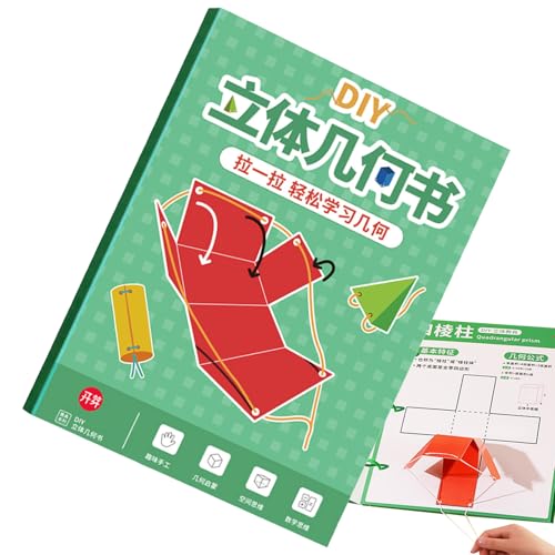 Geometrie-Buch für Kinder, interaktives 3D-Geometrie-Buch mit Schnur, Didaktisches Ressourcen für Kinder und Jugendliche von Genérico
