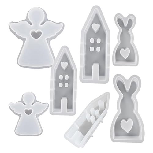 Gießform für Hasenkerzen, 7 Stück, Ostern aus Silikon, Gießformen | Osterkerzenformen | Osterkerzenform-Set | Dekoration zum Basteln von Ostern von Genérico